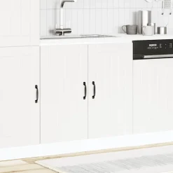 vidaXL Spoelbakonderkast Lucca bewerkt hout wit