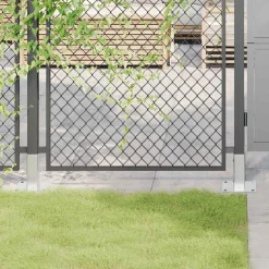 vidaXL Spokkels vierkant 4 st gegalvaniseerd staal zilverkleurig