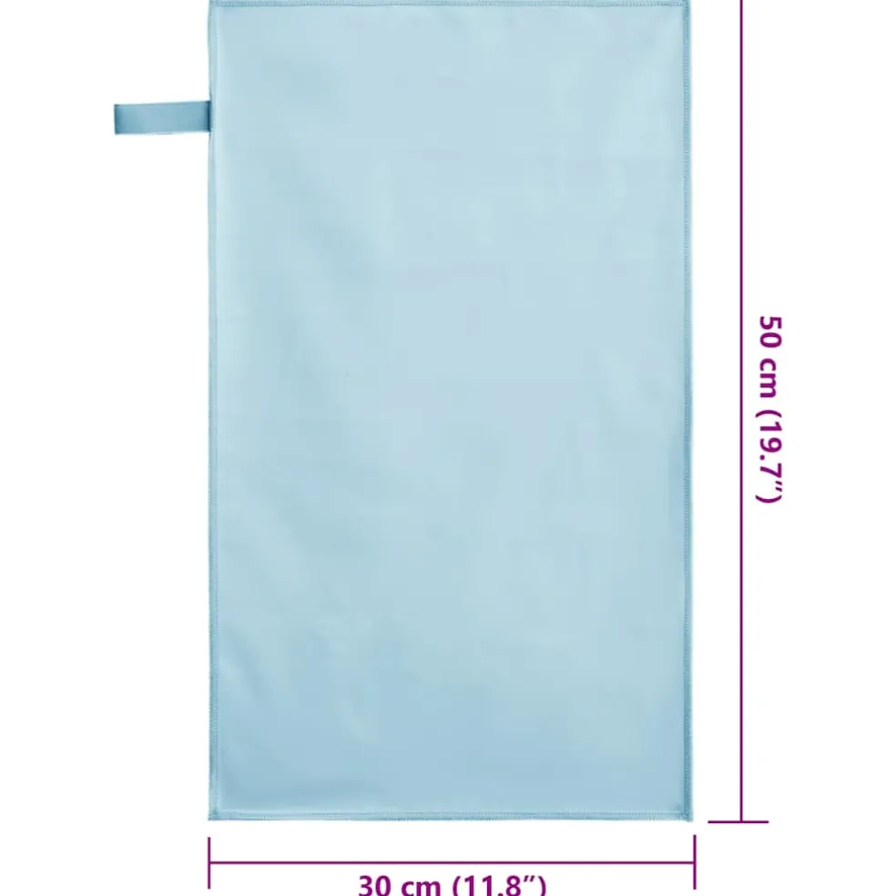 vidaXL Sporthanddoeken 2 st Blauw 50 x 30 cm Polyester en polyamide