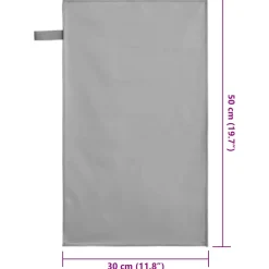 vidaXL Sporthanddoeken 2 st Donkergrijs 50 x 30 cm