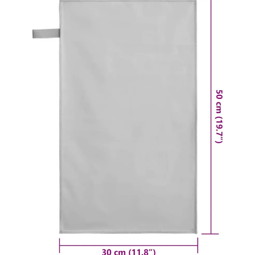 vidaXL Sporthanddoeken 2 st Grijs 50 x 30 cm Polyester en polyamide