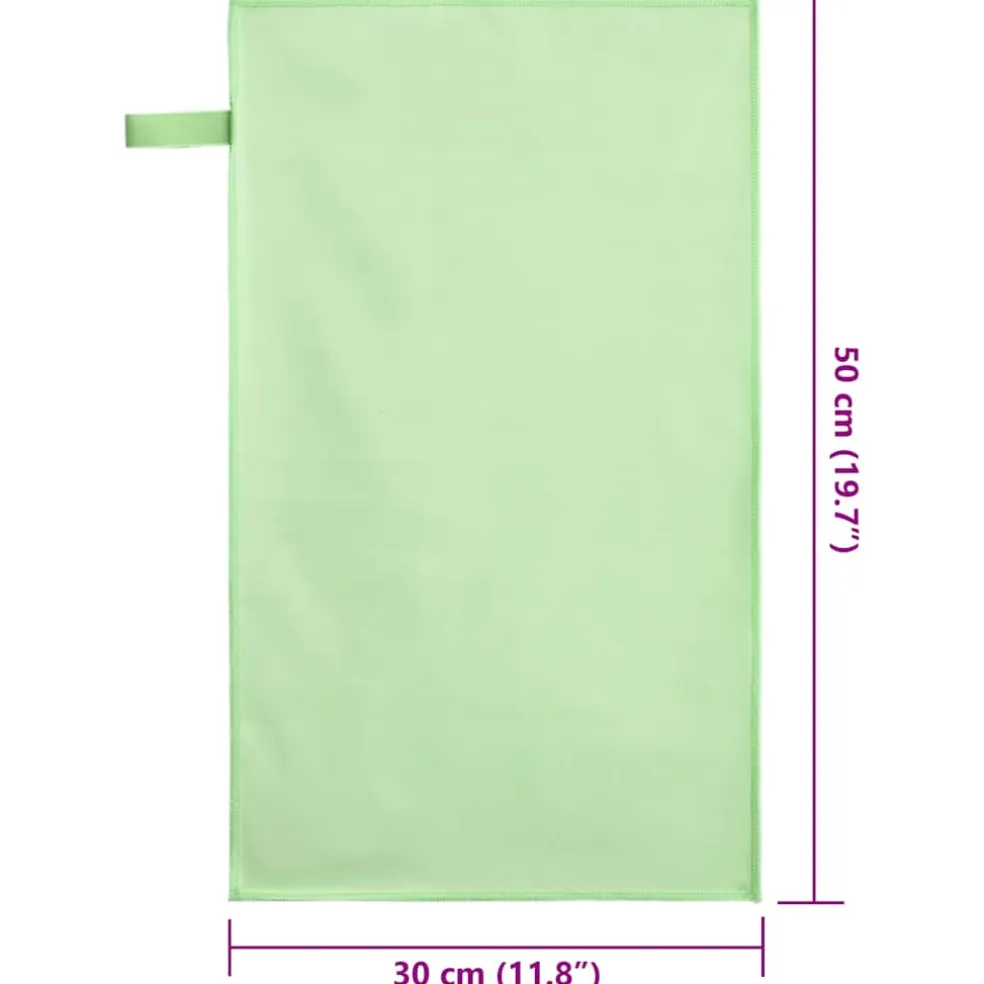vidaXL Sporthanddoeken 2 st Groen 50 x 30 cm Polyester en polyamide