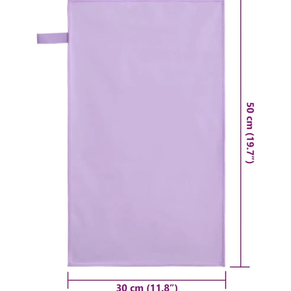 vidaXL Sporthanddoeken 2 st Paars 50 x 30 cm Polyester en polyamide