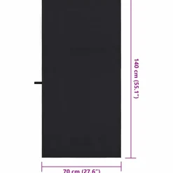 vidaXL Sporthanddoeken 2 st Zwart 140 x 70 cm Polyester en polyamide