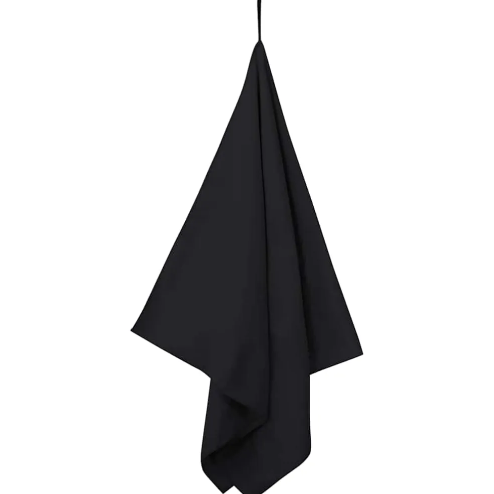 vidaXL Sporthanddoeken 2 st Zwart 140 x 70 cm Polyester en polyamide