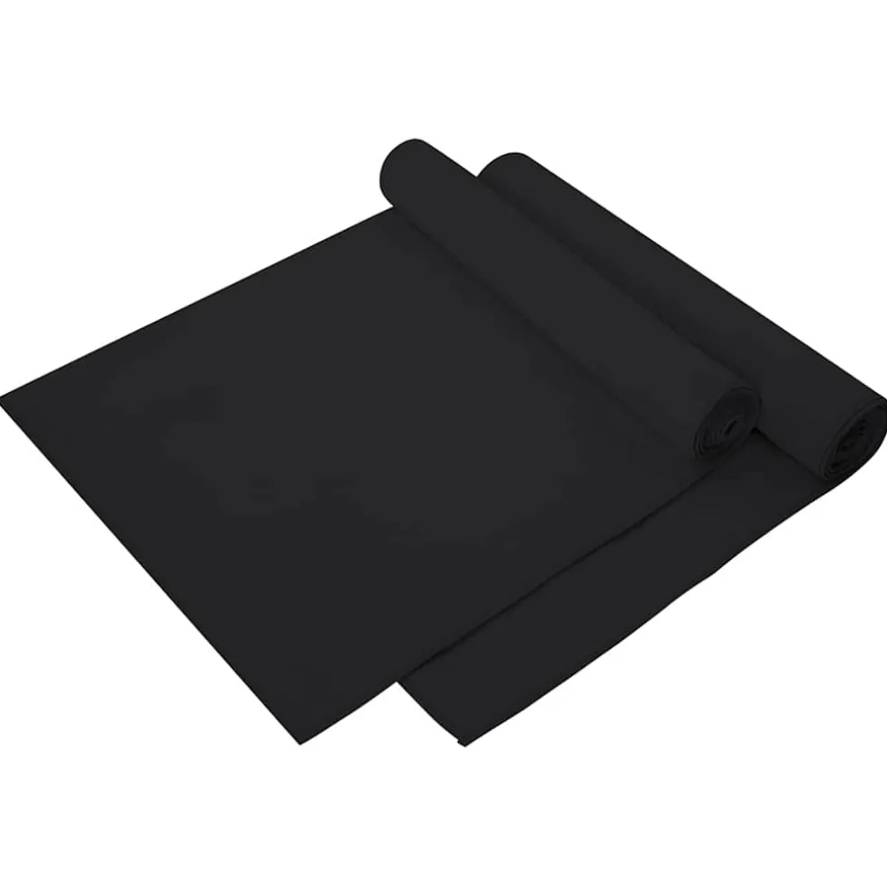 vidaXL Sporthanddoeken 2 st Zwart 140 x 70 cm Polyester en polyamide