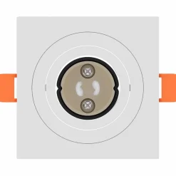 vidaXL Spotje 6 st Wit 9 x 9 x 2 cm Aluminium