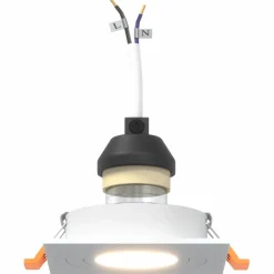 vidaXL Spotje 6 st Wit 9 x 9 x 2 cm Aluminium