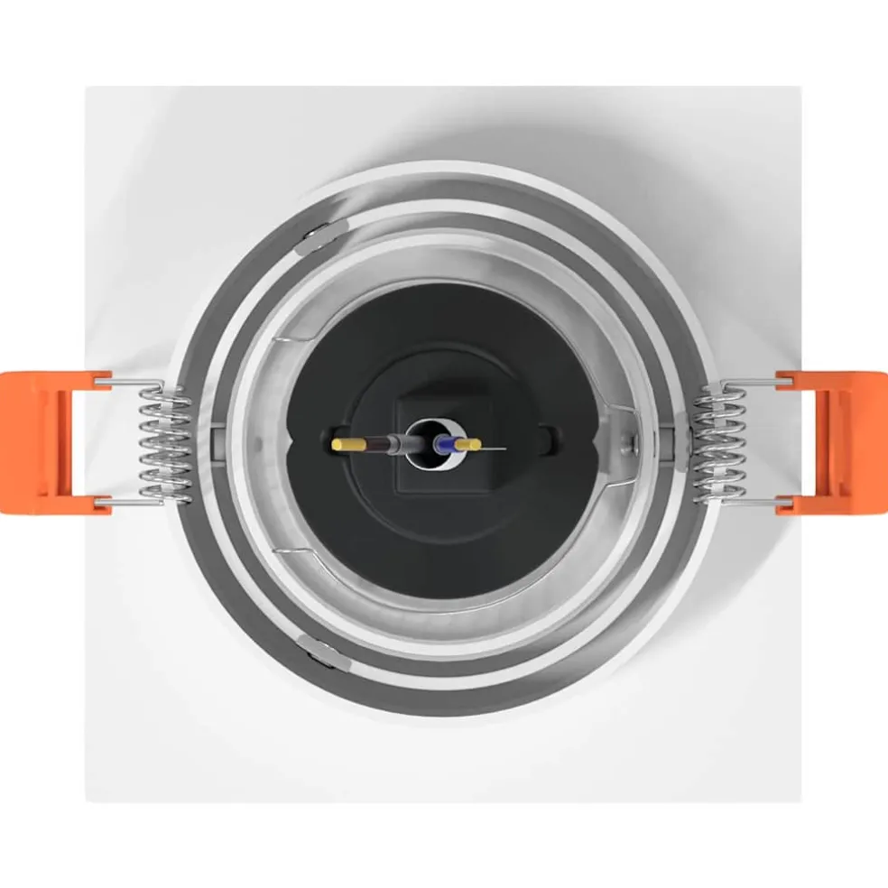 vidaXL Spotje 6 st Wit 9 x 9 x 2 cm Aluminium