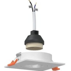 vidaXL Spotje 6 st Wit 9 x 9 x 2 cm Aluminium