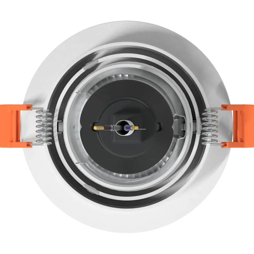 vidaXL Spotje 6 st Wit 9 x 9 x 2 cm Aluminium