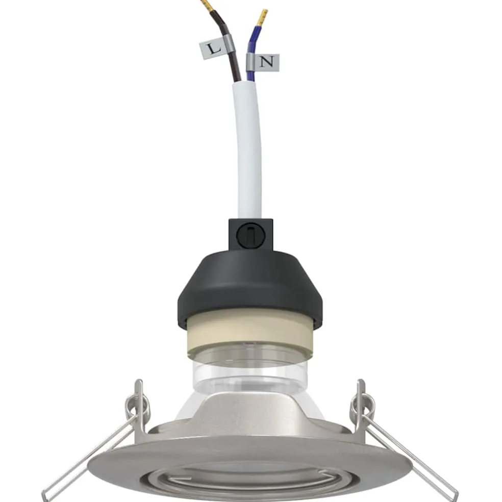 vidaXL Spotje 6 st Zilver 9 x 9 x 2.5 cm Metaal