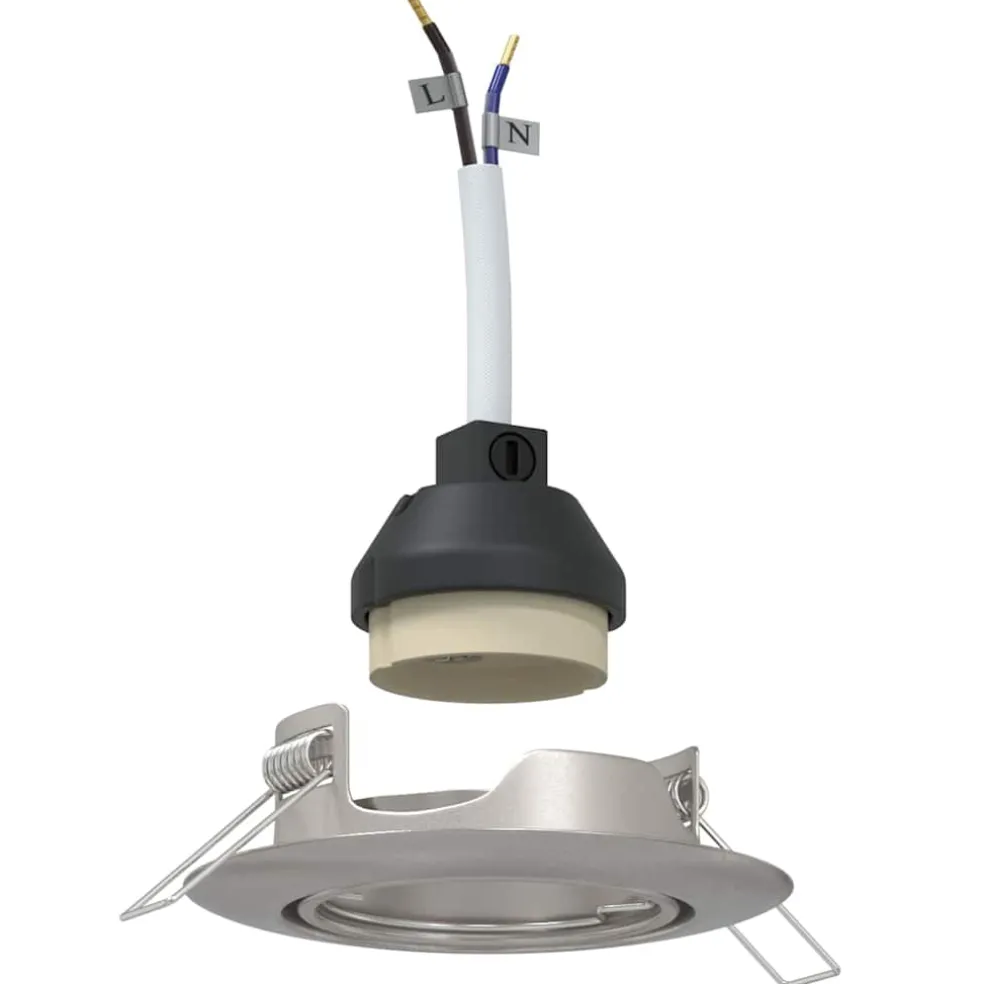 vidaXL Spotje 6 st Zilver 9 x 9 x 2.5 cm Metaal