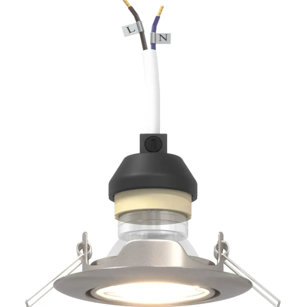 vidaXL Spotje 6 st Zilver 9 x 9 x 2.5 cm Metaal