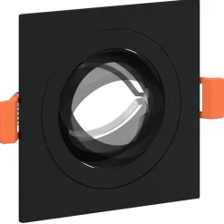 vidaXL Spotje 6 st Zwart 9 x 9 x 2 cm Aluminium