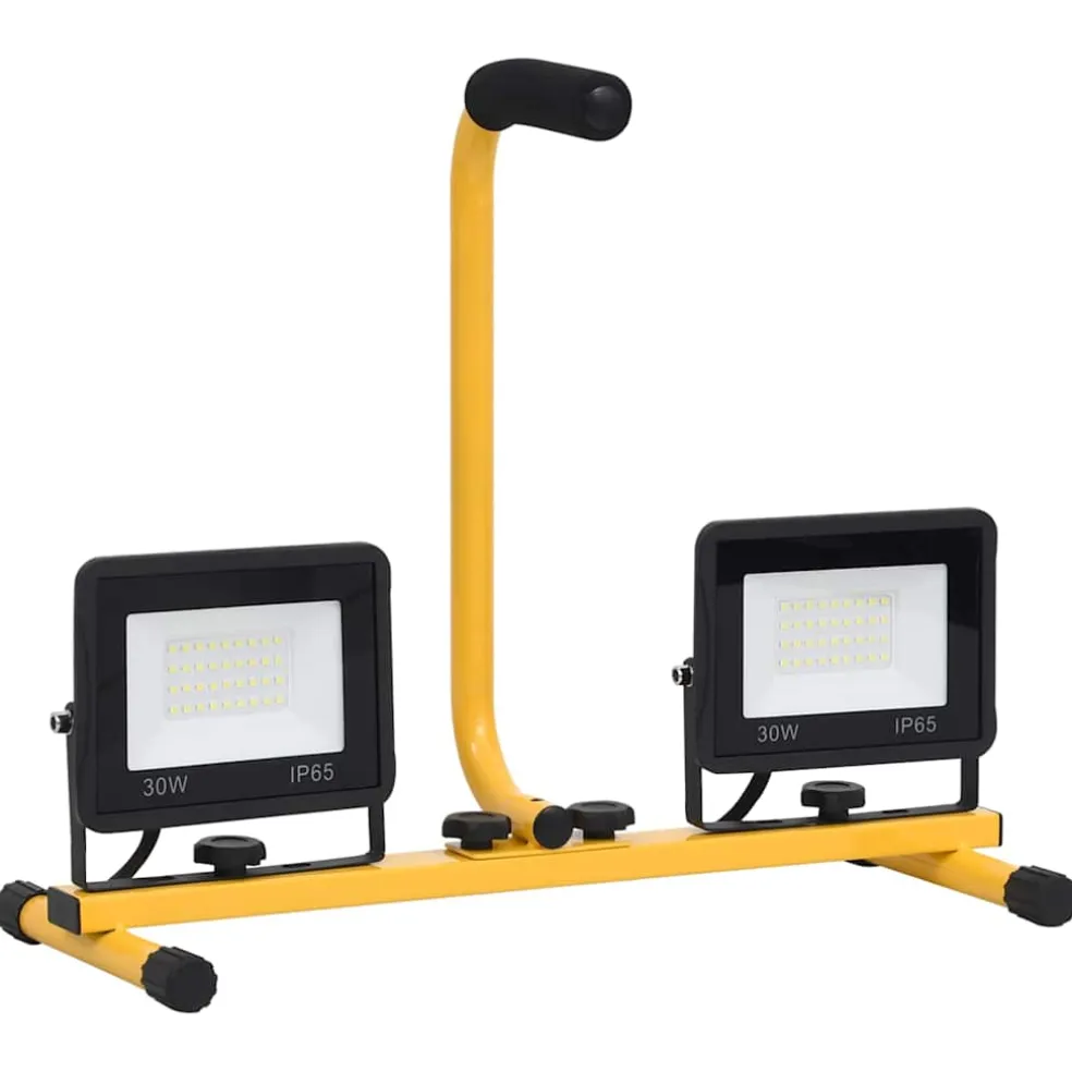vidaXL Spotlight met handvat LED 2x30 W koudwit