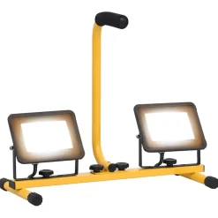 vidaXL Spotlight met handvat LED 2x30 W warmwit