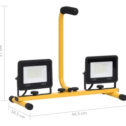 vidaXL Spotlight met handvat LED 2x30 W warmwit