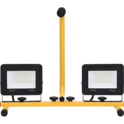 vidaXL Spotlight met handvat LED 2x30 W warmwit