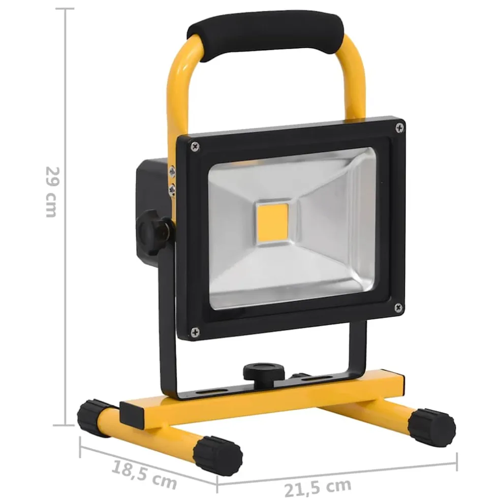 vidaXL Spotlight met handvat oplaadbaar LED 30 W koudwit