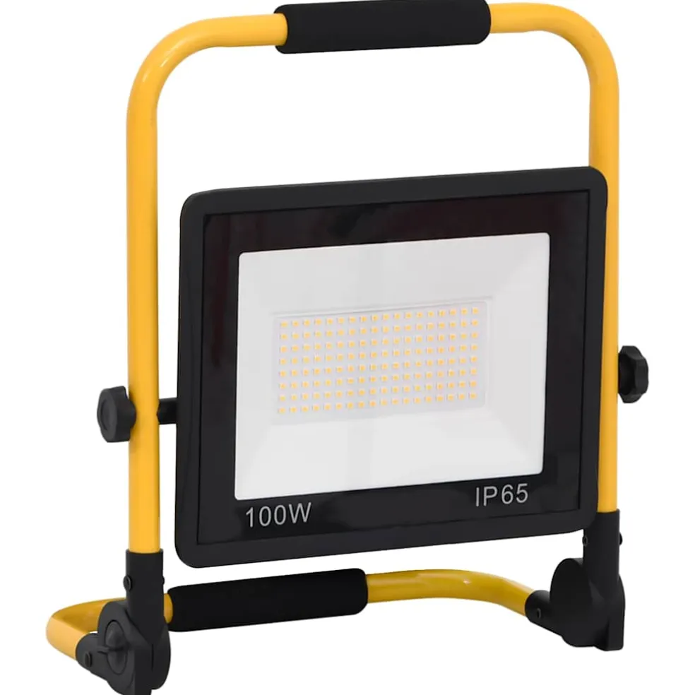vidaXL Spotlight met handvat LED 100 W warmwit