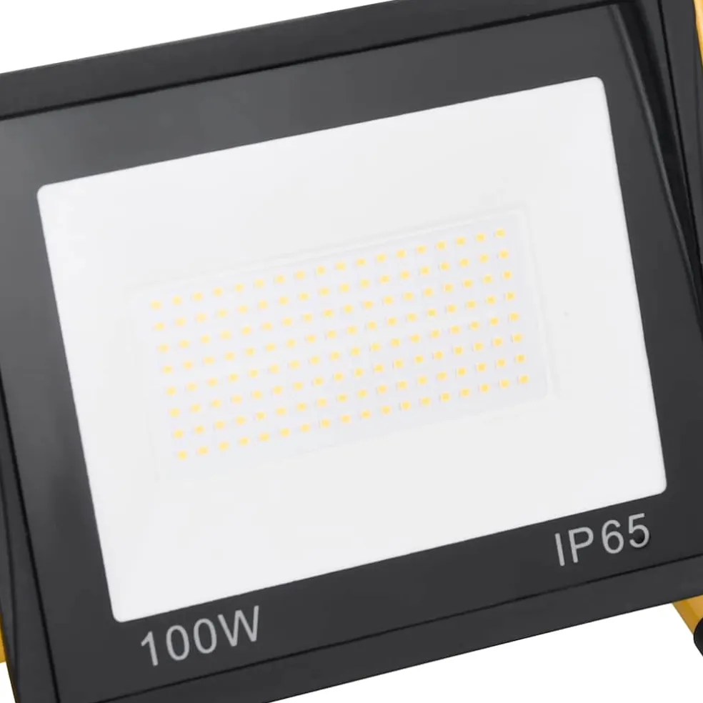 vidaXL Spotlight met handvat LED 100 W warmwit
