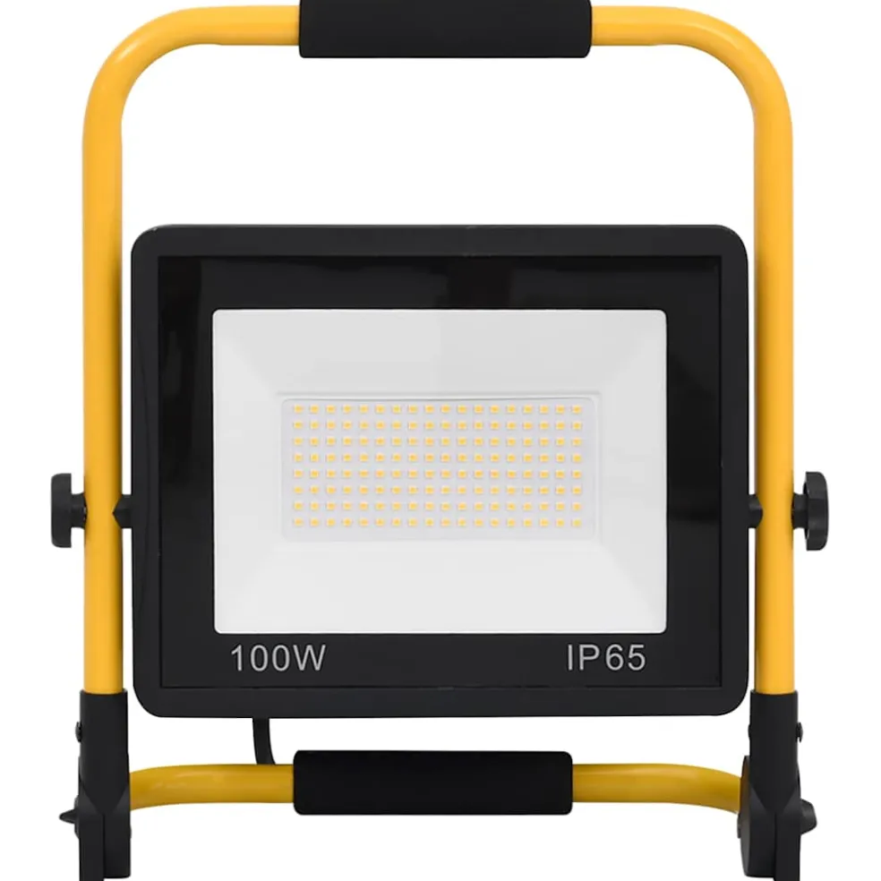 vidaXL Spotlight met handvat LED 100 W warmwit