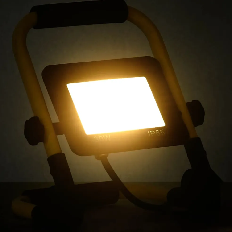 vidaXL Spotlight met handvat LED 30 W warmwit