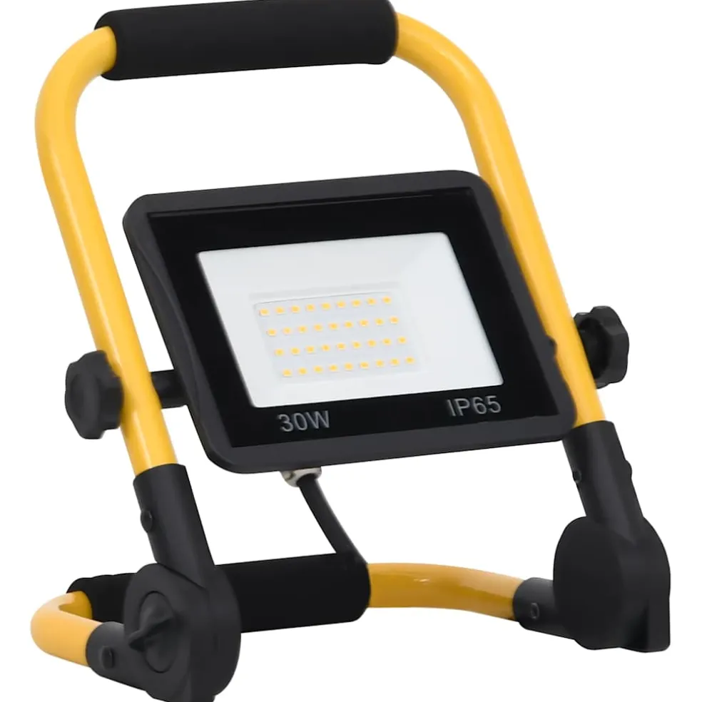 vidaXL Spotlight met handvat LED 30 W warmwit