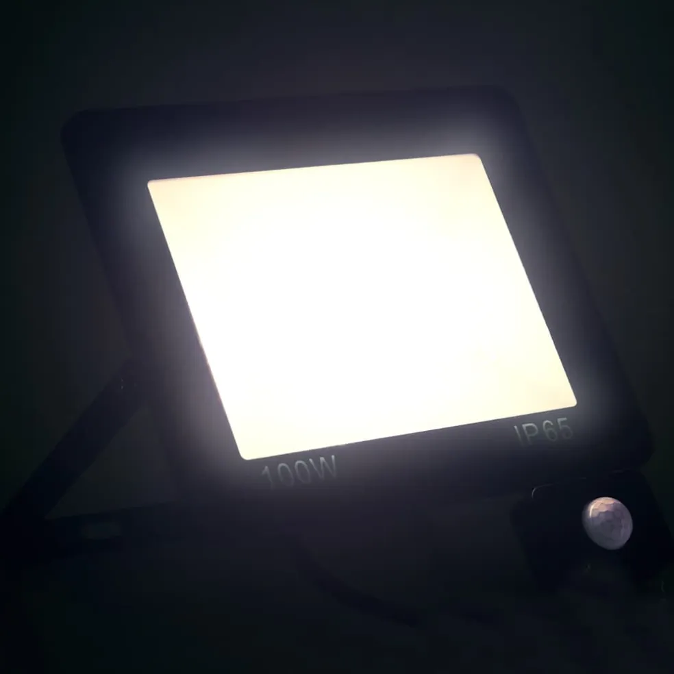 vidaXL Spotlight met sensor LED 100 W koudwit