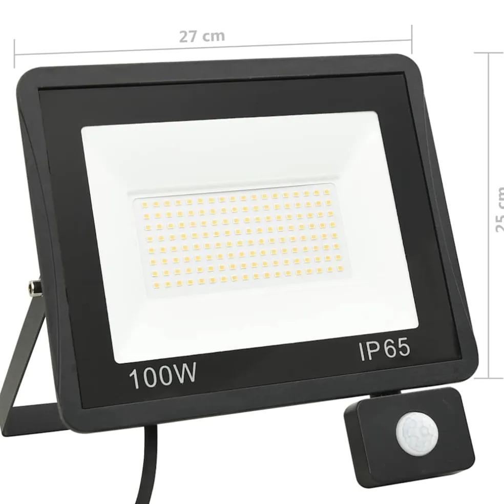 vidaXL Spotlight met sensor LED 100 W koudwit