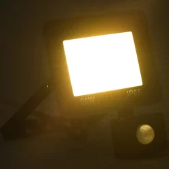 vidaXL Spotlight met sensor LED 100 W warmwit