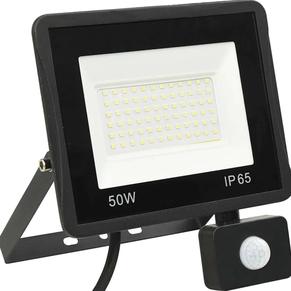 vidaXL Spotlight met sensor LED 50 W warmwit