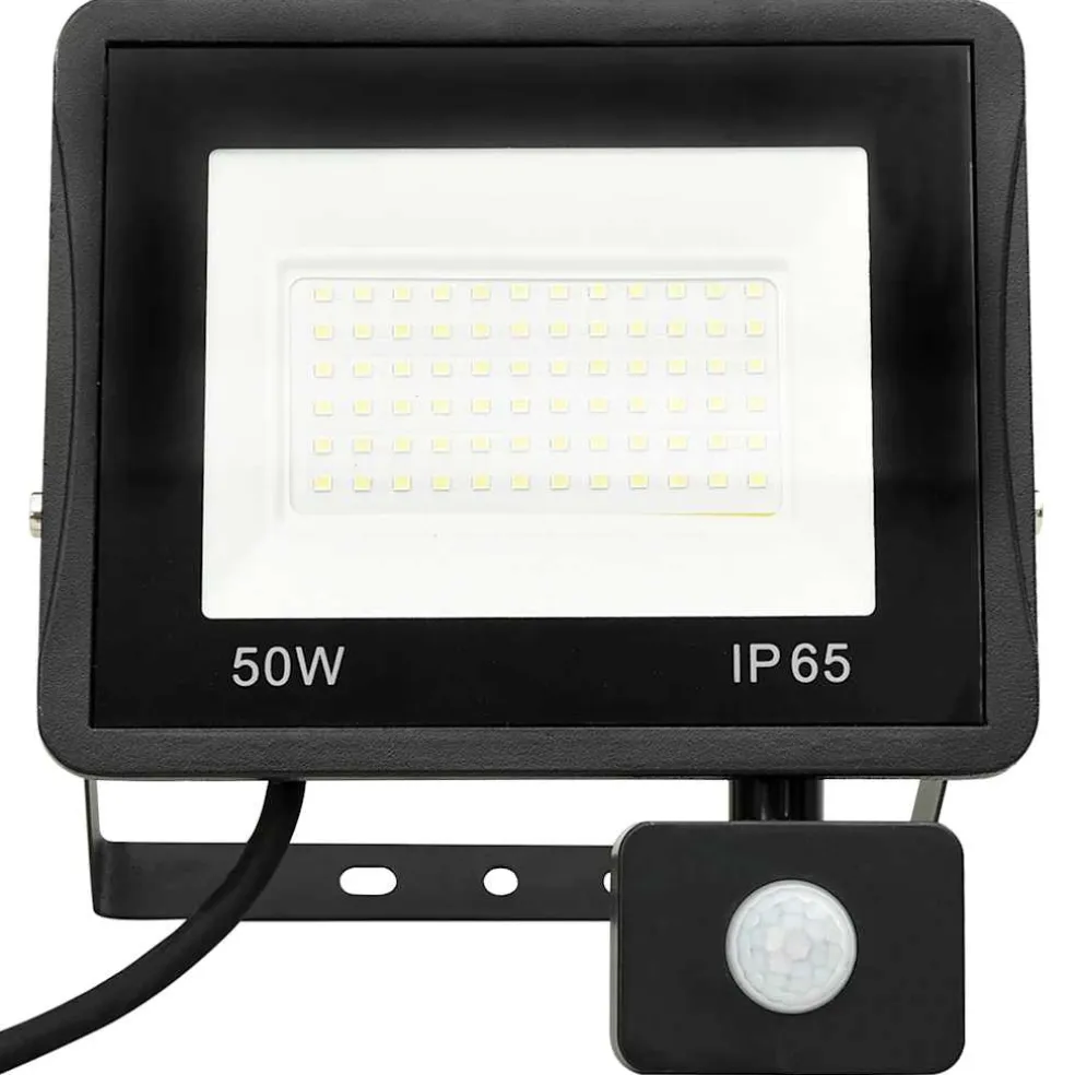 vidaXL Spotlight met sensor LED 50 W warmwit