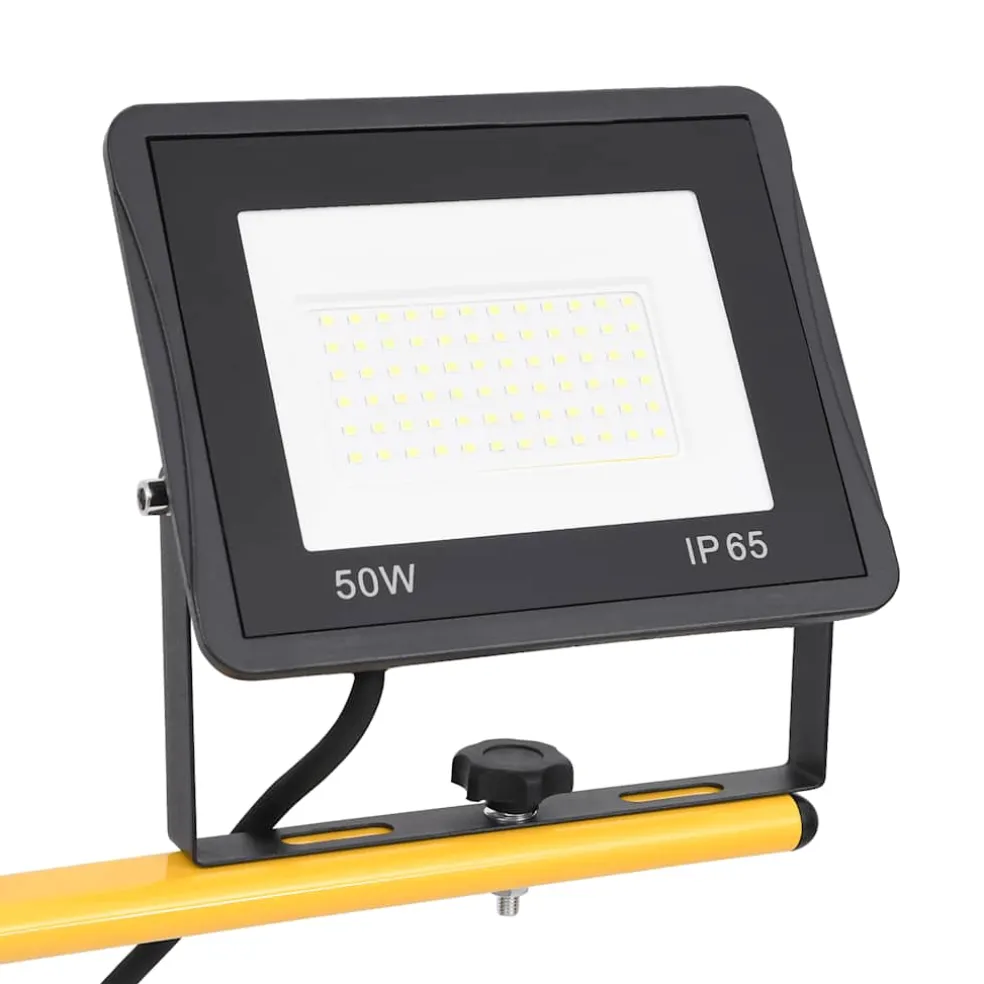 vidaXL Spotlight met statief LED 2x50 W koudwit