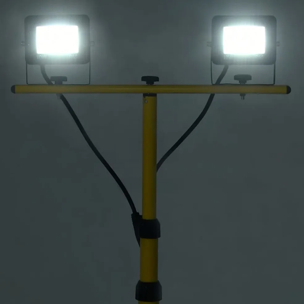 vidaXL Spotlight met statief LED 2x10 W koudwit
