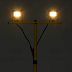 vidaXL Spotlight met statief LED 2x10 W warmwit