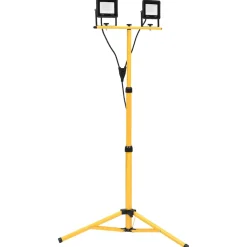 vidaXL Spotlight met statief LED 2x50 W warmwit