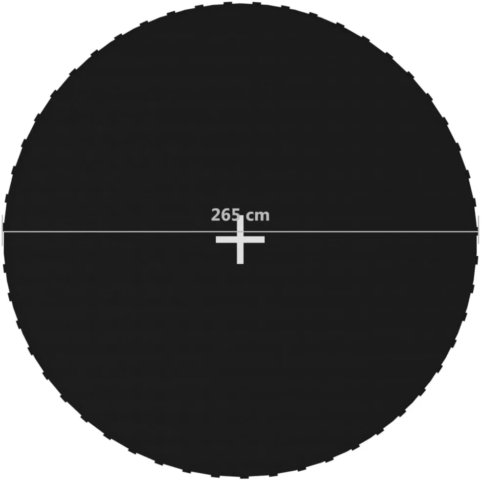 vidaXL Springmat voor 10 feet/3,05 m ronde trampoline stof zwart
