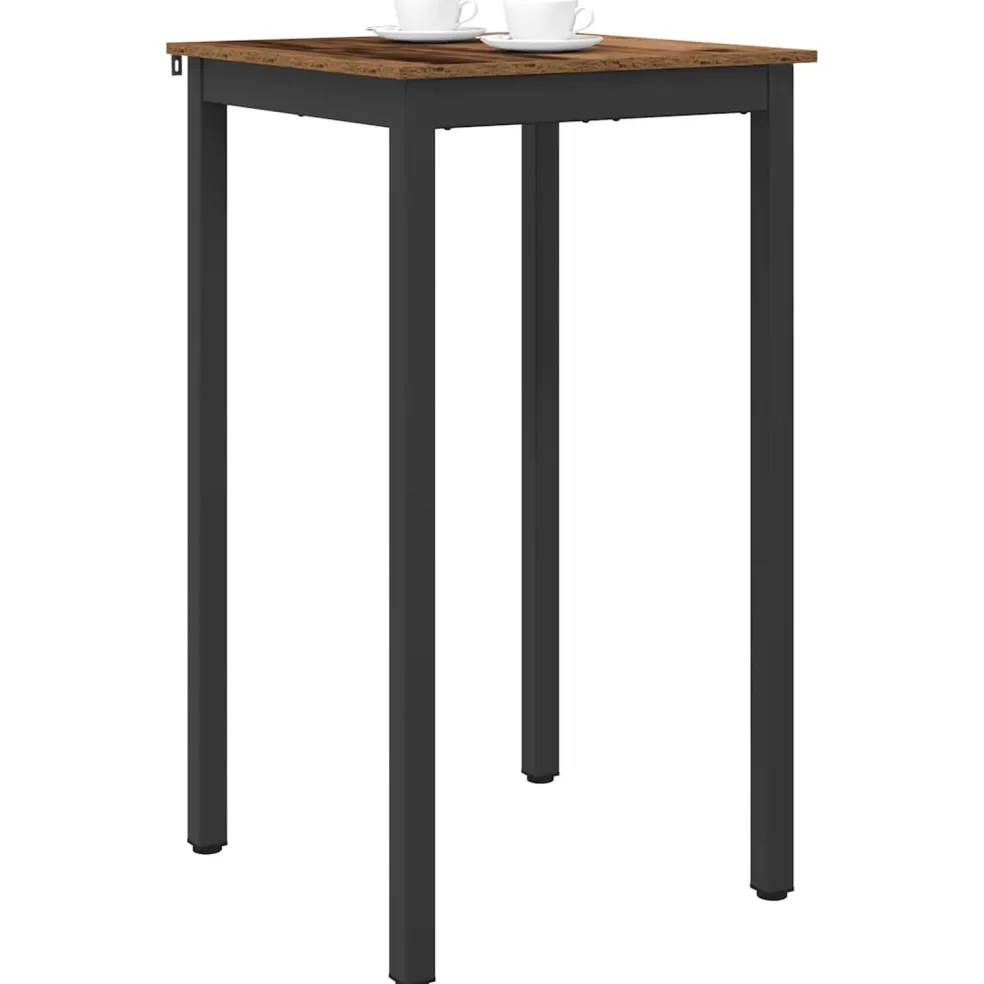 vidaXL Staande Bartafel Bewerkt hout Vierkant