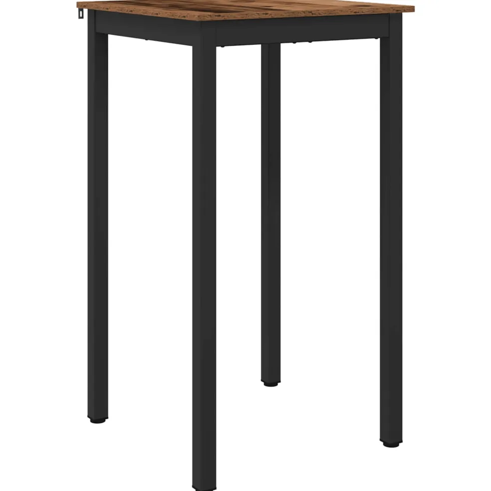 vidaXL Staande Bartafel Bewerkt hout Vierkant