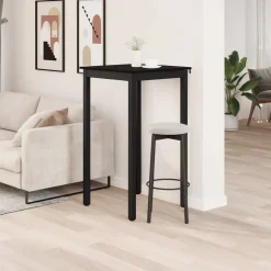 vidaXL Staande Bartafel Bewerkt hout Vierkant