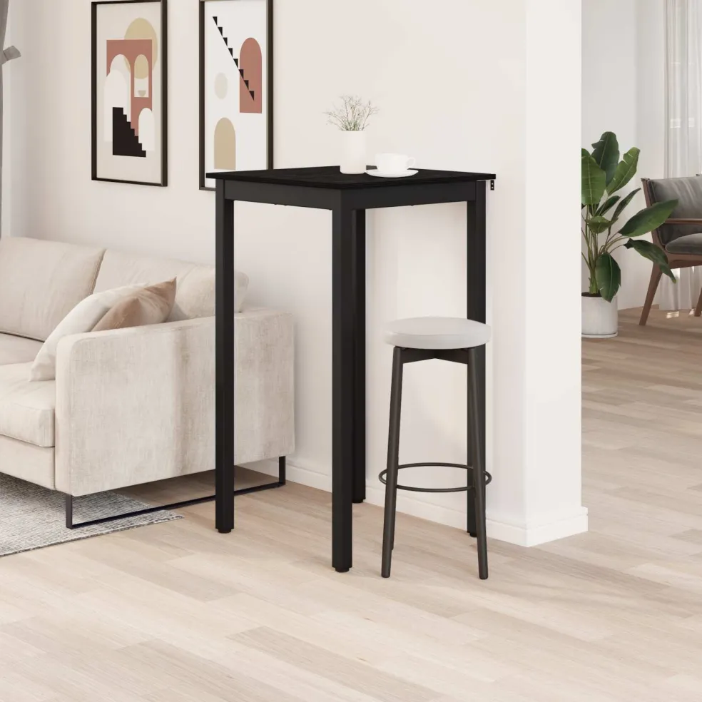 vidaXL Staande Bartafel Bewerkt hout Vierkant