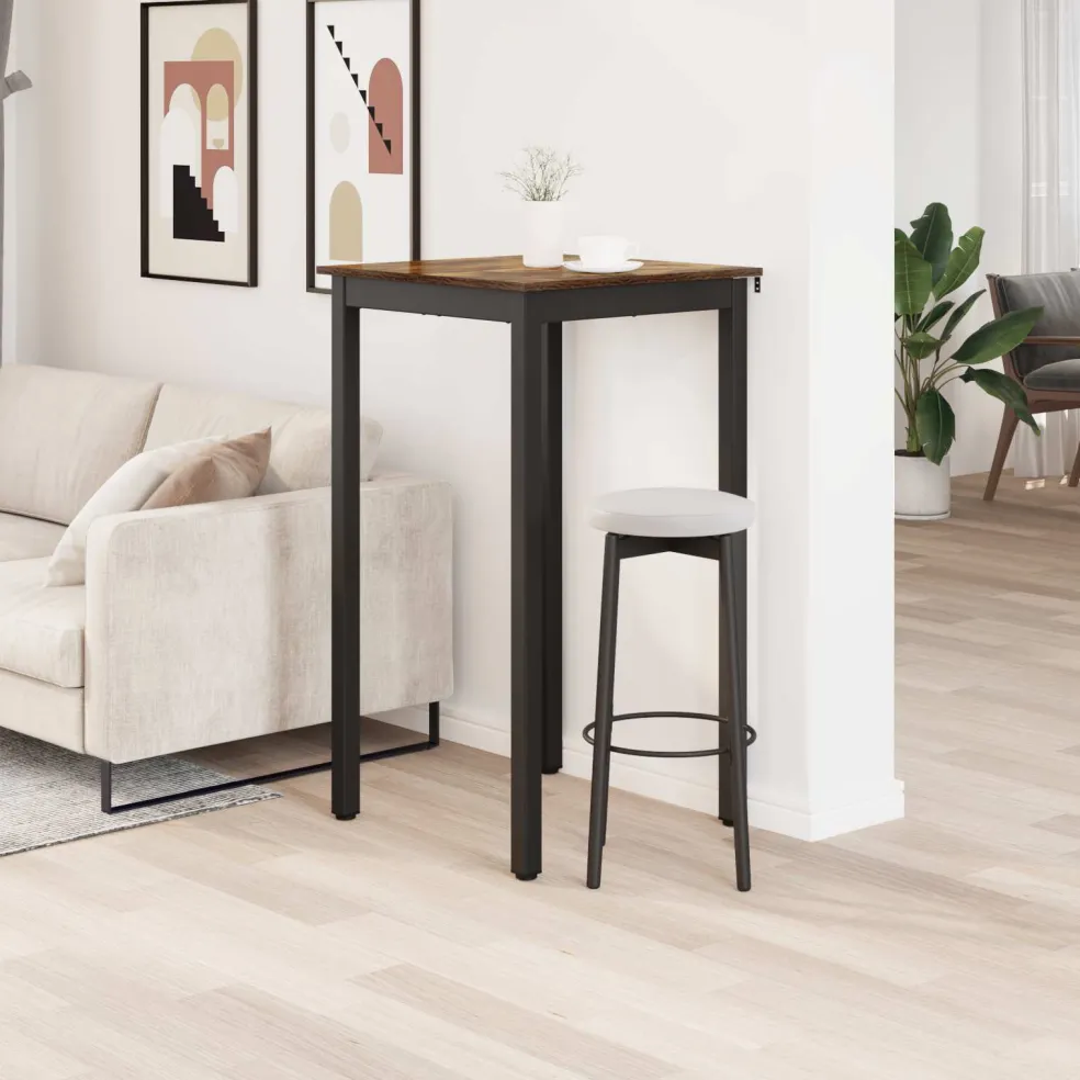 vidaXL Staande Bartafel Bewerkt hout Vierkant