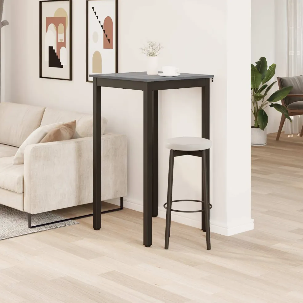 vidaXL Staande Bartafel Bewerkt hout Vierkant