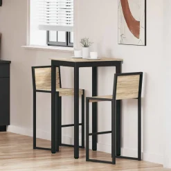 vidaXL Staande Bartafel Bewerkt hout Vierkant