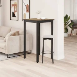 vidaXL Staande Bartafel Bewerkt hout Vierkant