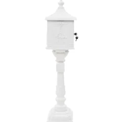 vidaXL Staande brievenbus vintage stijl roestbestendig aluminium wit