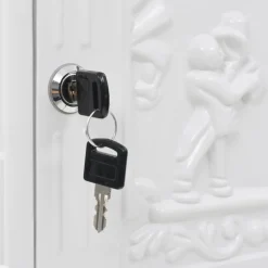 vidaXL Staande brievenbus vintage stijl roestbestendig aluminium wit