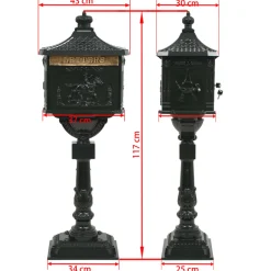 vidaXL Staande brievenbus vintage stijl roestbestendig aluminium groen